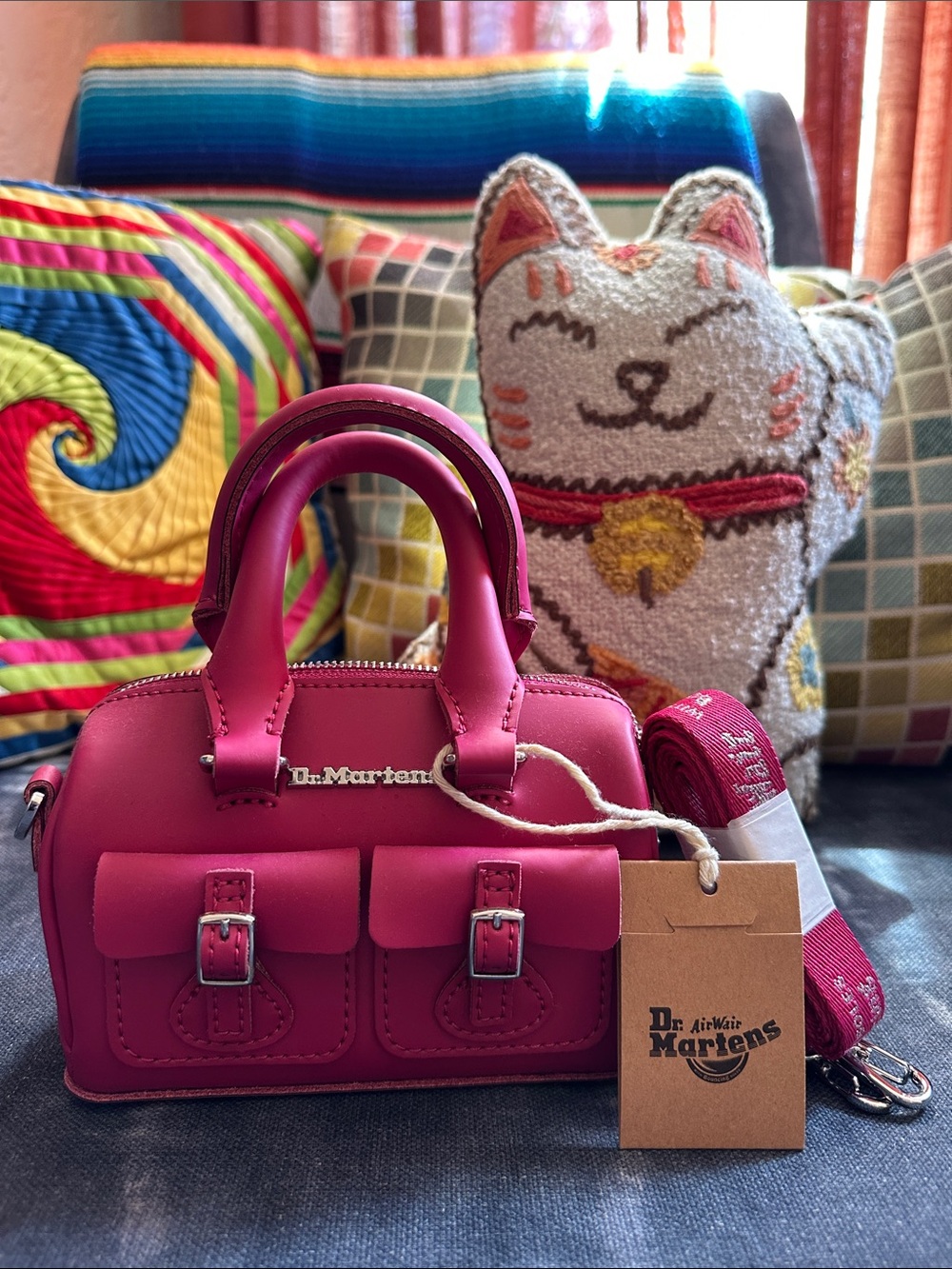 NWT’s Dr. Martens Hot Pink Mini Satchel with Removable Strap